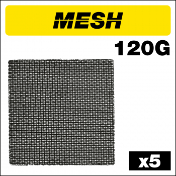 Trend Mesh 1/4 Sanding Sheet 5pc 115mm X 115mm 120 Grit - Code AB/QTR/120M