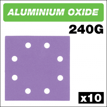 Trend 115 X 115mm 8-hole 240g Quarter Sheet Sanding Pad, 10 Pack - Code AB/QTR/240A