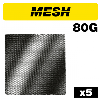 Trend Mesh 1/4 Sanding Sheet 5pc 115mm X 115mm 80 Grit - Code AB/QTR/80M