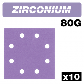 Trend Zirconium 1/4 Sheet Sanding Sheet 10pc 114mm X 110mm 80 Grit - Code AB/QTR/80Z