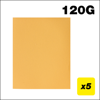 Trend 230 X 280mm 120 Grit Aluminium Oxide Sanding Sheets, 5 Pack - Code AB/S230/120A
