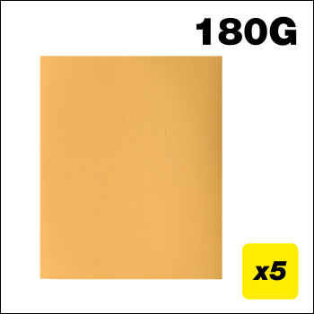 Trend 230 X 280mm 180 Grit Aluminium Oxide Sanding Sheets, 5 Pack - Code AB/S230/180A