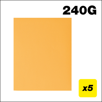 Trend 230 X 280mm 240 Grit Aluminium Oxide Sanding Sheets, 5 Pack - Code AB/S230/240A