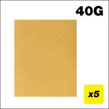 Trend 230 X 280mm 40 Grit Aluminium Oxide Sanding Sheets, 5 Pack - Code AB/S230/40A