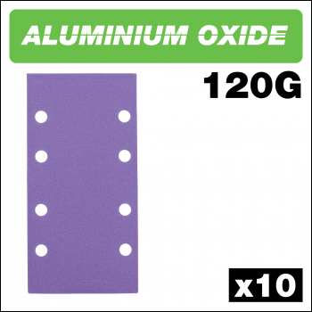 Trend Aluminium Oxide 1/3 Sheet Sanding Sheet 10pc 93mm X 185mm 120 Grit - Code AB/THD/120A