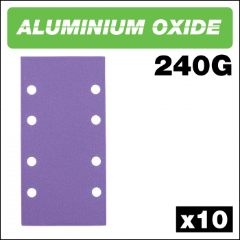Trend Aluminium Oxide 1/3 Sheet Sanding Sheet 10pc 93mm X 185mm 240 Grit - Code AB/THD/240A