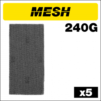 Trend Mesh 1/3 Sheet Sanding Sheet 5pc 93mm X 190mm 240 Grit - Code AB/THD/240M