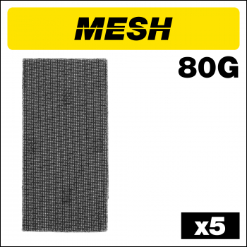 Trend Mesh 1/3 Sheet Sanding Sheet 5pc 93mm X 190mm 80 Grit - Code AB/THD/80M
