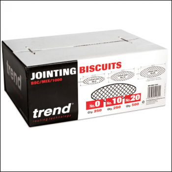 Trend Jointing Biscuits Mixed Box 0 10&20 1000pcs - Code BSC/MIX/1000