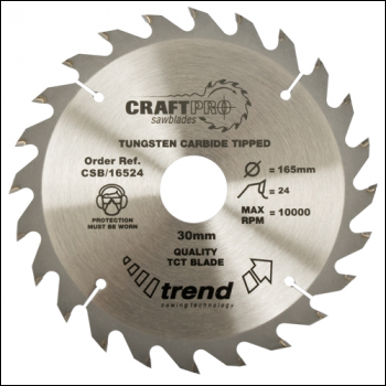 Trend Wood Circular Saw Blade 170mm X 16mm X 24t - Code CSB/17024