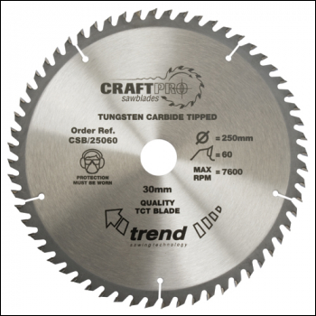 Trend Craft Saw Blade 350mm X 64 Teeth X 30mm - Code CSB/35064