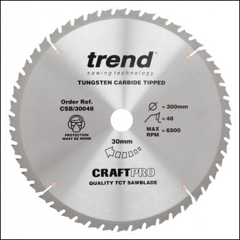 Trend Craft Saw Blade 300mm X 48 Teeth X 30mm - Code CSB/30048