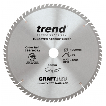 Trend Wood Circular Saw Blade 300mm X 30mm X 72t - Code CSB/30072