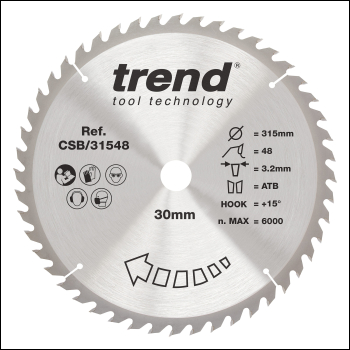 Trend Wood Circular Saw Blade 315mm X 30mm X 48t - Code CSB/31548