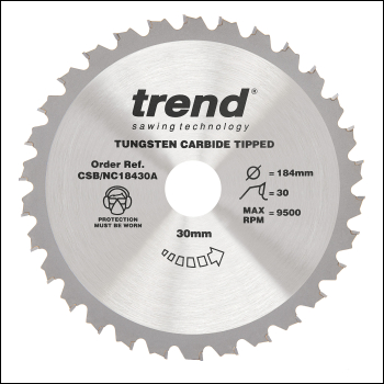 Trend Blade Tc 184 X 30 Teeth X 30 Nail Cutting - Code CSB/NC18430A