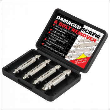 Trend Grabit Screw Extractor Set - 4 Piece Set For Removing Damaged Screws And Bolts From 4mm To 8mm Diameter - Code GRAB/SE2/SET