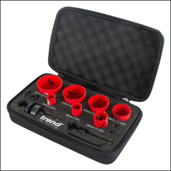 Trend Hss Bi-metal 8% Cobalt Holesaw 7pc Plumbing Set - Code HS/SET/7