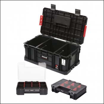 Trend Modular Storage Compact Toolbox 200 With Mini Organisers - Code MS/C/200/ORG