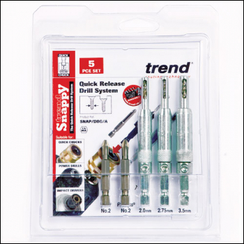 Trend Snappy Drill Bit Guide 5pc Set - Code SNAP/DBG/A