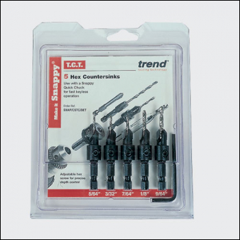 Trend Snappy 5 Piece Tct Countersink Set - Code SNAP/CSTC/SET