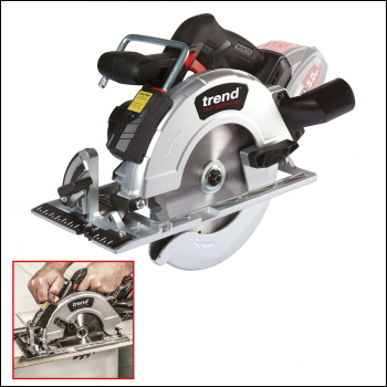 Trend T18s 18v 165mm Brushless Circular Saw (bare Tool) - Uk & Eire Sale Only - Code T18S/CS165B