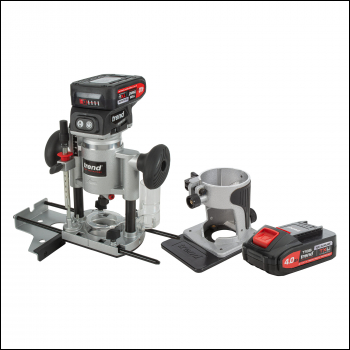 Trend Cordless ?? Dual-base Trim & Plunge Router (2x 4ah) 18v Uk& Ireland Only - Code T18S/R14P2