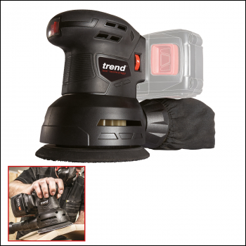 Trend T18s 18v 125mm Random Orbital Sander (bare Tool) - Uk & Irl Sale Only - Code T18S/ROS125B