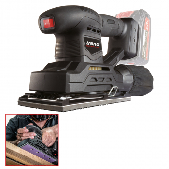Trend T18s 18v Third Sheet Sander (bare Tool) - Uk & Eire Sale Only - Code T18S/TSSB