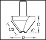 Trend Mortar Groove/large Chamfer Cutter 45 Degrees - Code 10/1X1/2TC