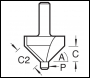 Trend Pin Guided Chamfer Bevel Cutter 45 Degrees - Code 10H/1X1/4TC