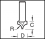 Trend Ovolo Panel Veining Cutter 7.5mm Radius - Code 16/4X1/4TC