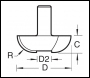 Trend Radius Panel Raiser Cutter 14mm Radius - Code 18/21X1/2TC