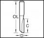 Trend Single Flute Cutter 6.3mm Diameter - Code 2/61X1/4TC