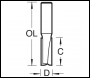 Trend Two Flute Cutter 12.7 Diameter X 50mm Cut Length - Code TR17X1/2TC
