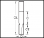 Trend Two Flute Cutter 12.7mm Diameter - Code 3/84LX1/2TC