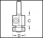 Trend Rota-tip Trimmer 12.7mm Diameter 8mm Length - Code 46/01X1/4TC