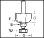 Trend Guided Cove Cutter 41.3mm Diameter - Code 46/281X1/2TC