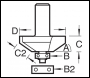 Trend Bearing Guided Bevel Cutter 25 Degrees - Code 46/34X1/2TC