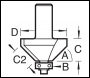 Trend Bearing Guided Chamfer Cutter 45 Degrees - Code 46/360X1/4TC