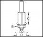 Trend Trimmer And V Groove 16mm Diameter 25.4mm Length - Code 46/85X1/4TC