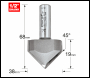 Trend Chamfer V Groove Cutter 45 Degrees - Code 10/11X1/2TC