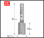 Trend Two Flute Cutter 12.7mm Diameter - Code 3/80X1/4TC