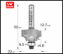 Trend Bearing Guided Ovolo Cutter 4.8mm Radius - Code 46/12X1/4TC
