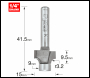 Trend Pin Guided Round Over Cutter - Code 7E/01X1/4TC