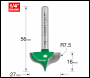 Trend Ogee Mould 7.5mm Radius X 27mm Diameter - Code C142X1/4TC