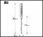 Trend Helical Plunge Cutter 6mm Diameter - Code 50/52X8MMHSSE