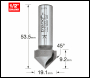 Trend Chamfer V Groove Cutter 45 Degrees - Code 11/3X1/2TC