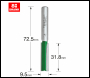 Trend Two Flute Cutter 9.5mm Diameter - Code C015X8MMTC