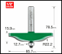 Trend Ogee Panel Mould Cutter 22mm Radius 86mm Diameter - Code C184X1/2TC