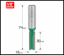 Trend Craftpro 1/2in Shank Two Flute Straight Router Cutter Bit 10mm Dia X 30mm Cut Depth - Code C016DX1/2TC